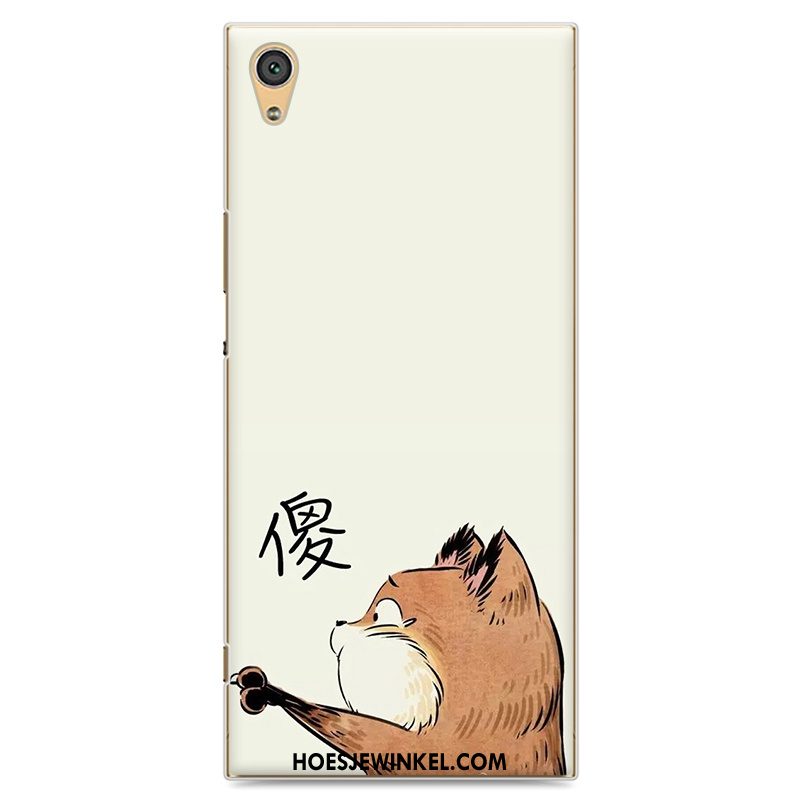 Sony Xperia Xa1 Hoesje Bescherming Wit Spotprent, Sony Xperia Xa1 Hoesje Hoes Mobiele Telefoon