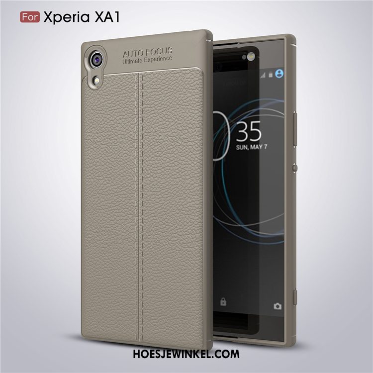 Sony Xperia Xa1 Hoesje Zacht Leer Anti-fall, Sony Xperia Xa1 Hoesje Patroon Siliconen