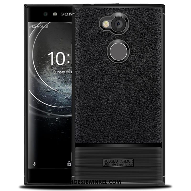 Sony Xperia Xa2 Hoesje All Inclusive Zwart Anti-fall, Sony Xperia Xa2 Hoesje Hoes Zacht