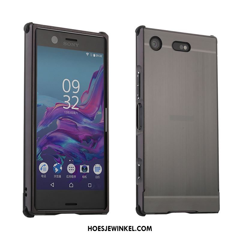 Sony Xperia Xz1 Compact Hoesje Hard Zwart Omlijsting, Sony Xperia Xz1 Compact Hoesje Mobiele Telefoon Anti-fall