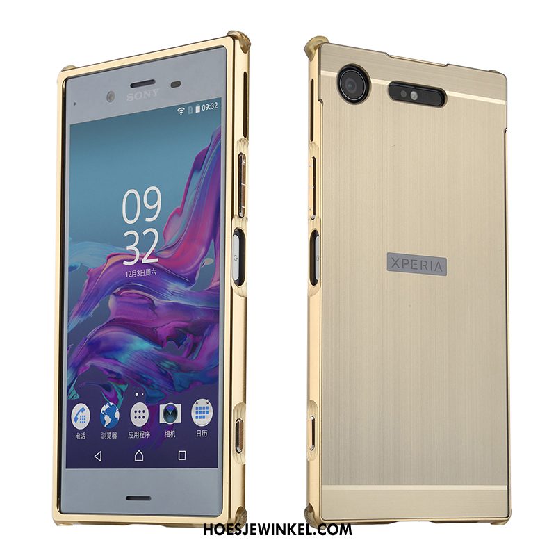 Sony Xperia Xz1 Hoesje Spiegel Achterklep Metaal, Sony Xperia Xz1 Hoesje Goud Hoes