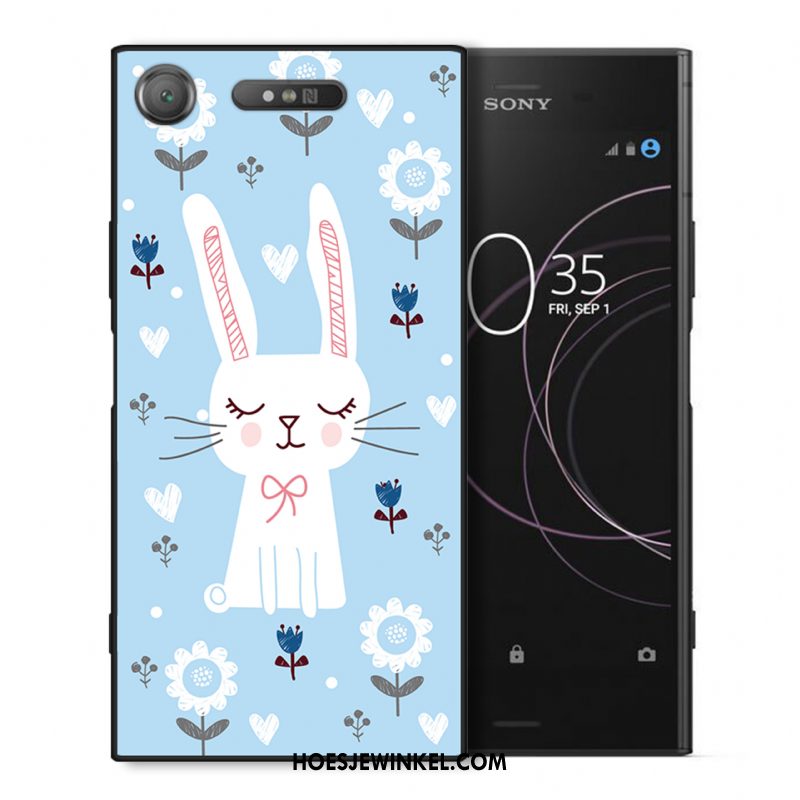 Sony Xperia Xz1 Hoesje Spotprent Blauw Anti-fall, Sony Xperia Xz1 Hoesje Vers Mobiele Telefoon