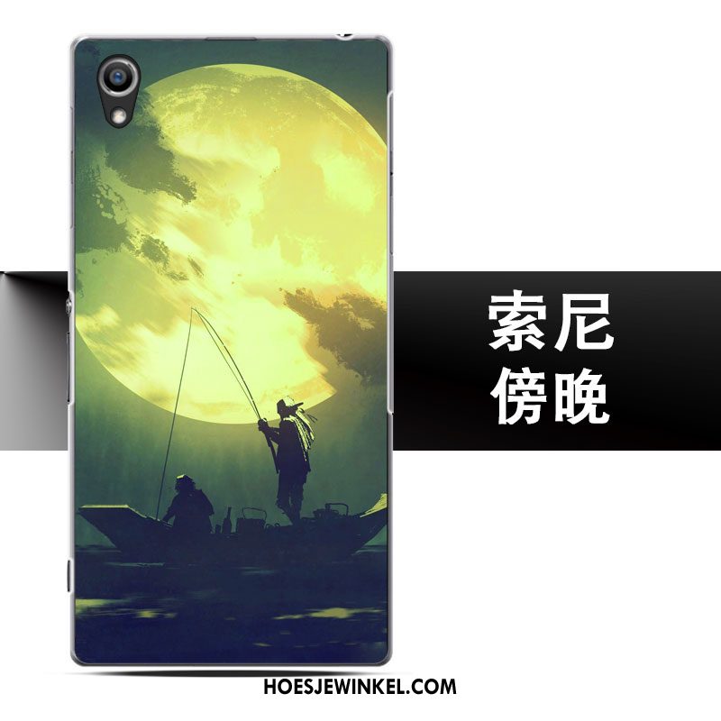 Sony Xperia Z3+ Hoesje Hoes Hard Bescherming, Sony Xperia Z3+ Hoesje Reliëf Geel