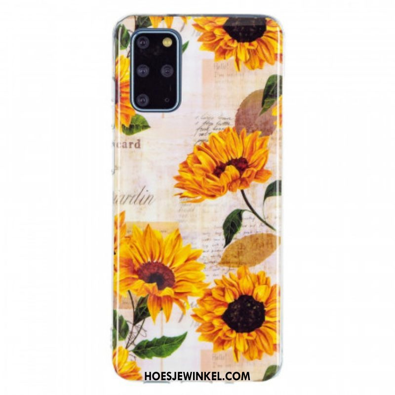 Telefoonhoesje voor Samsung Galaxy S20 Plus / S20 Plus 5G Fluorescerende Zonnebloemen