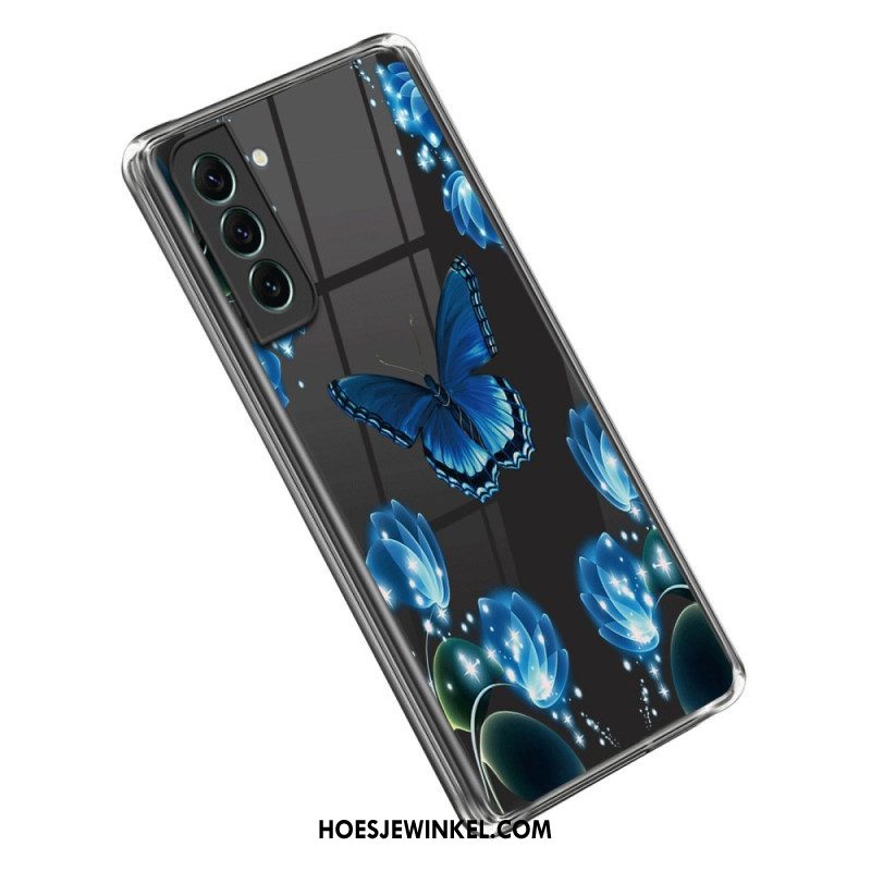 Telefoonhoesje voor Samsung Galaxy S23 5G Blauwe Vlinders