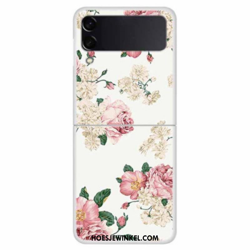 Telefoonhoesje voor Samsung Galaxy Z Flip 4 Folio-hoesje Vrijheid Bloemen