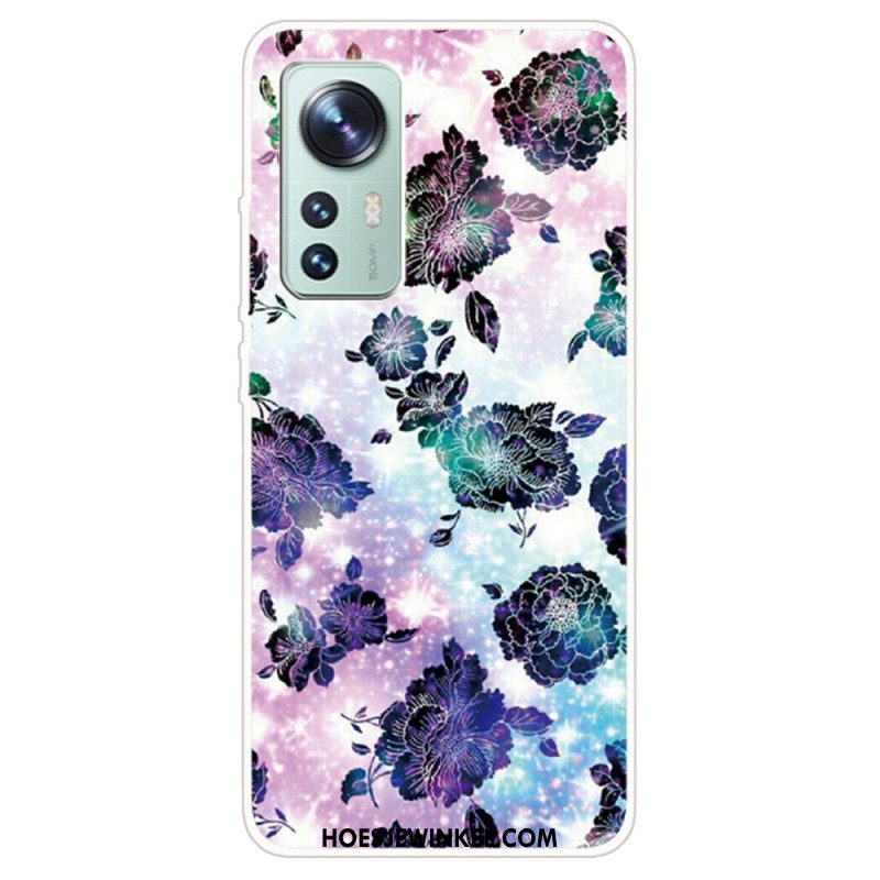 Telefoonhoesje voor Xiaomi 12 / 12X Siliconen Bloemen