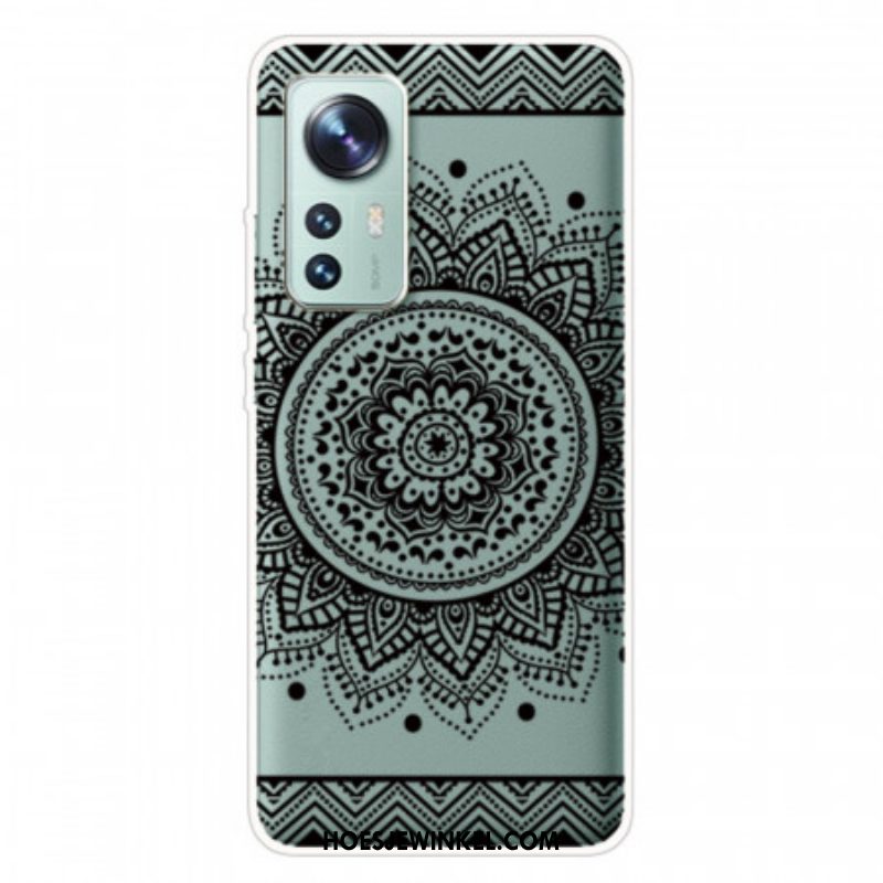 Telefoonhoesje voor Xiaomi 12 Pro Siliconen Mandala Zwart