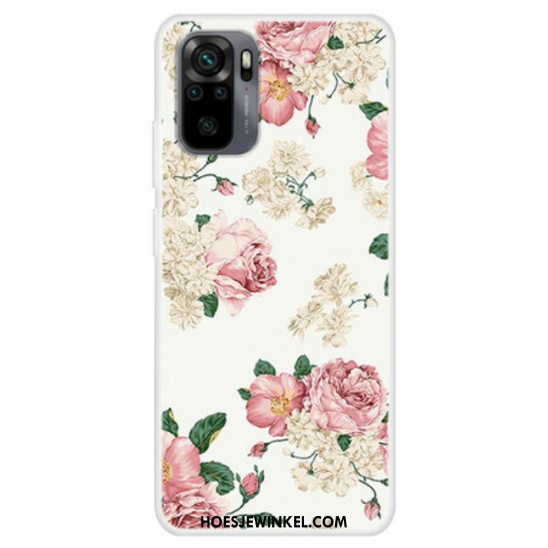 Telefoonhoesje voor Xiaomi Redmi Note 10 / 10S Vrijheid Bloemen