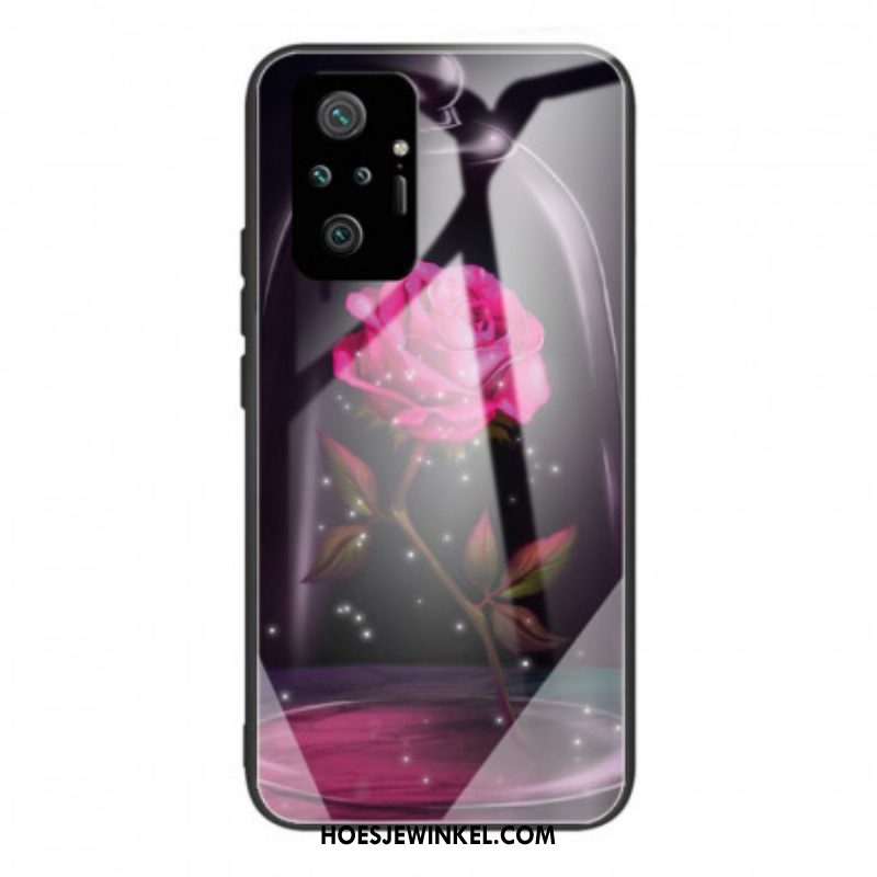 Telefoonhoesje voor Xiaomi Redmi Note 10 Pro Magisch Roze Gehard Glas