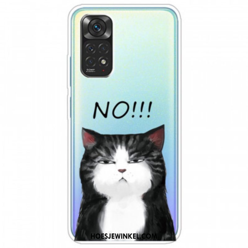 Telefoonhoesje voor Xiaomi Redmi Note 11 / 11S De Kat Die Nee Zegt