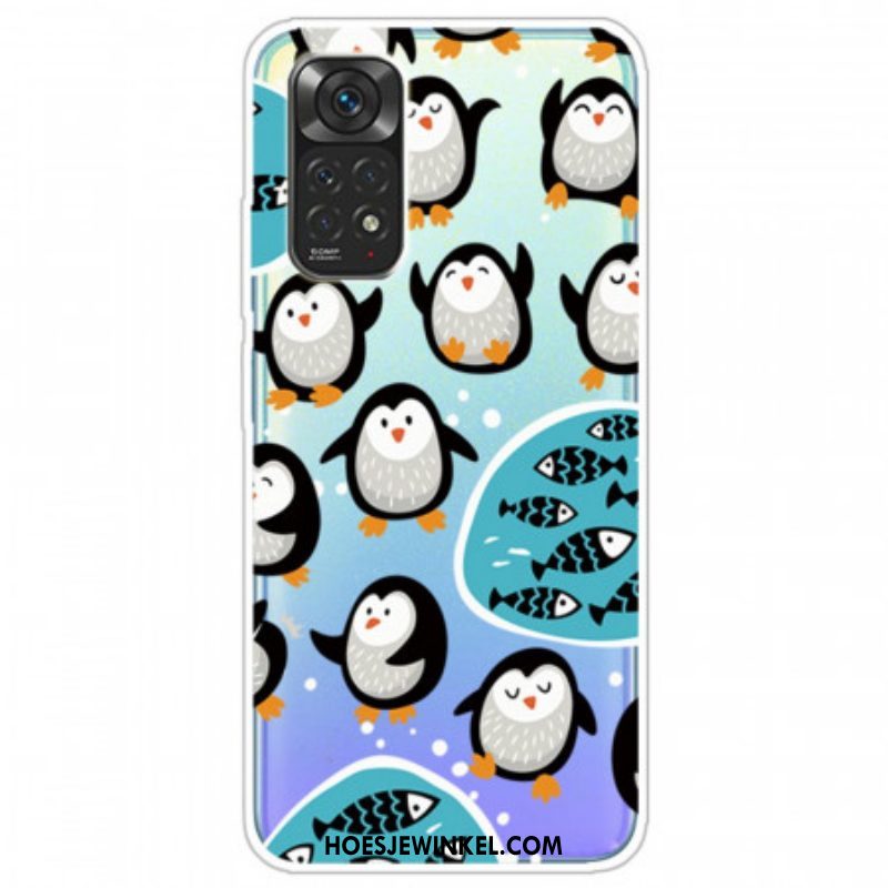 Telefoonhoesje voor Xiaomi Redmi Note 11 Pro / 11 Pro 5G Pinguïns En Vissen