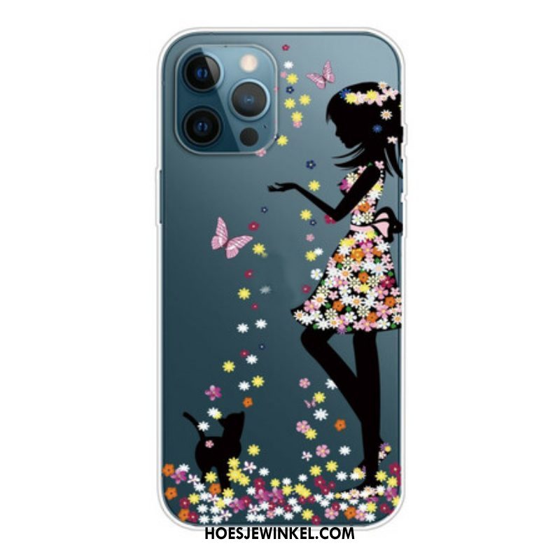 Telefoonhoesje voor iPhone 13 Pro Bloemenmeisje