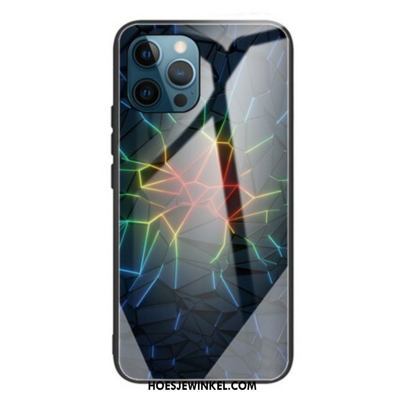 Telefoonhoesje voor iPhone 13 Pro Geometrie Gehard Glas