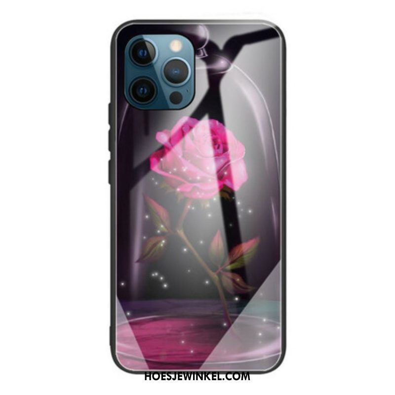 Telefoonhoesje voor iPhone 13 Pro Magisch Roze Gehard Glas