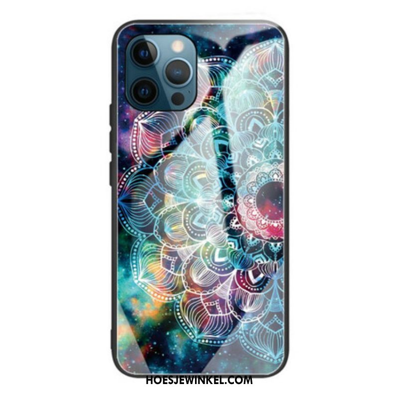 Telefoonhoesje voor iPhone 13 Pro Mandala Gehard Glas