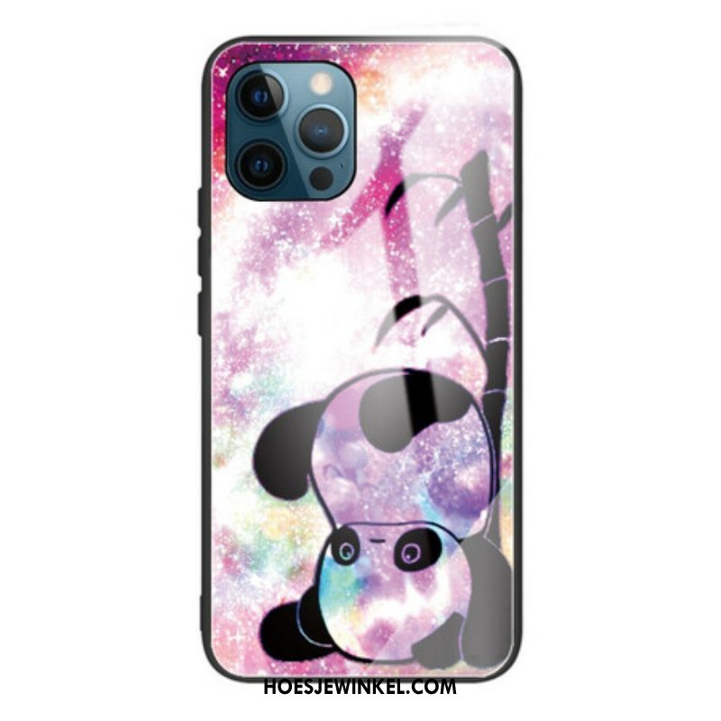 Telefoonhoesje voor iPhone 13 Pro Panda En Bamboe Gehard Glas