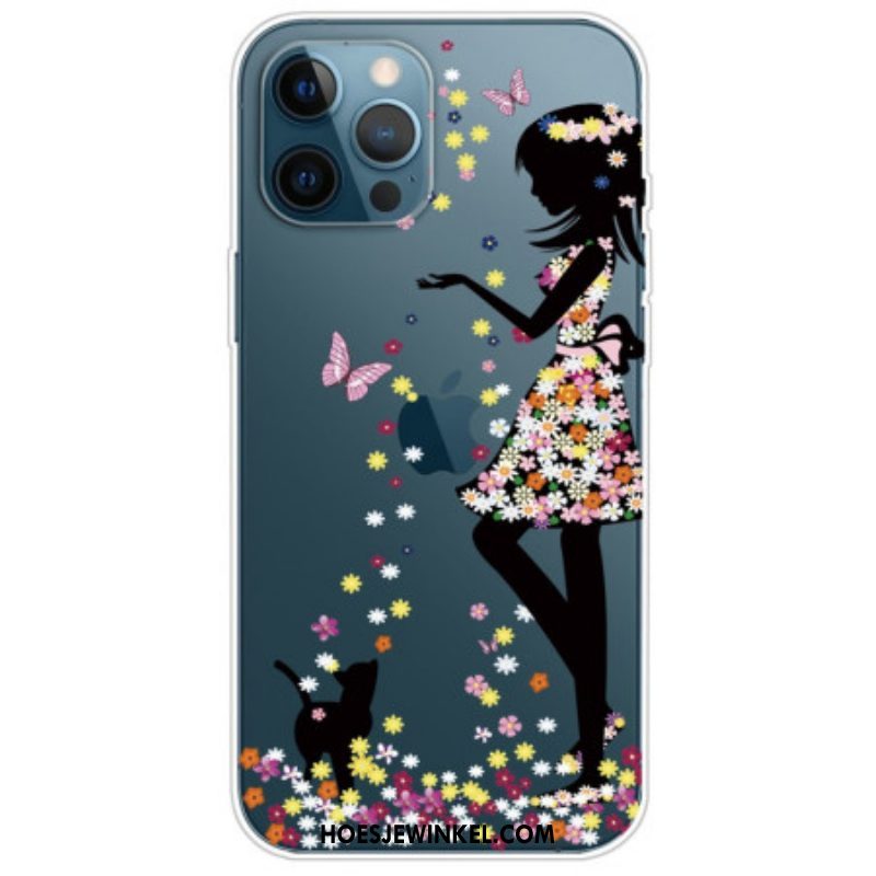 Telefoonhoesje voor iPhone 14 Pro Transparant Meisje