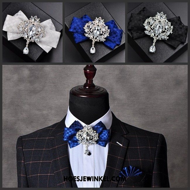 Vlinderdassen Heren High End Vlinderdas Brits, Vlinderdassen Bloemen Vrouwen Blau