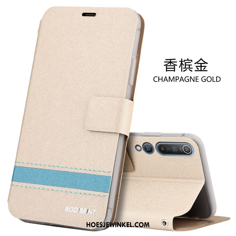 Xiaomi Mi 10 Hoesje Clamshell All Inclusive Anti-fall, Xiaomi Mi 10 Hoesje Gentleman Ondersteuning Beige