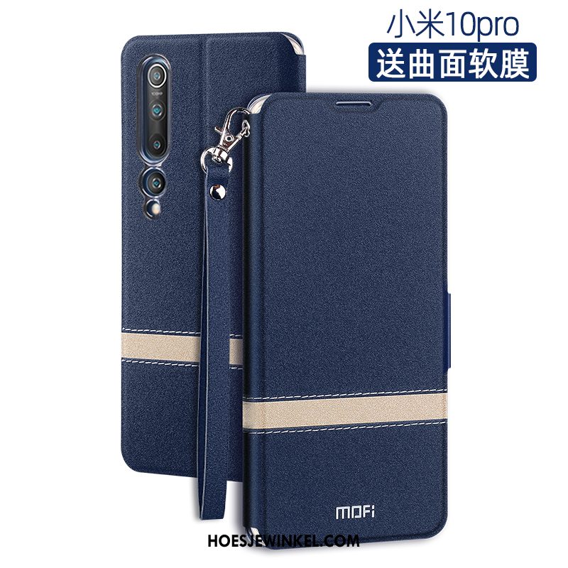 Xiaomi Mi 10 Pro Hoesje Anti-fall Trend Mesh, Xiaomi Mi 10 Pro Hoesje Dun Blauw Beige