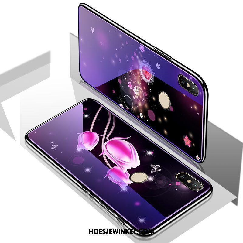 Xiaomi Mi 8 Hoesje Blauw Scheppend Purper, Xiaomi Mi 8 Hoesje Hoes Persoonlijk Beige