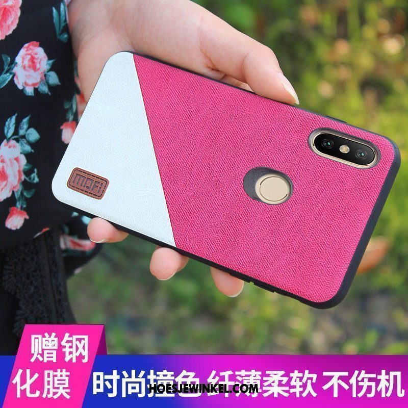 Xiaomi Mi 8 Hoesje Hard Rood Eenvoudige, Xiaomi Mi 8 Hoesje Bescherming Mini Beige