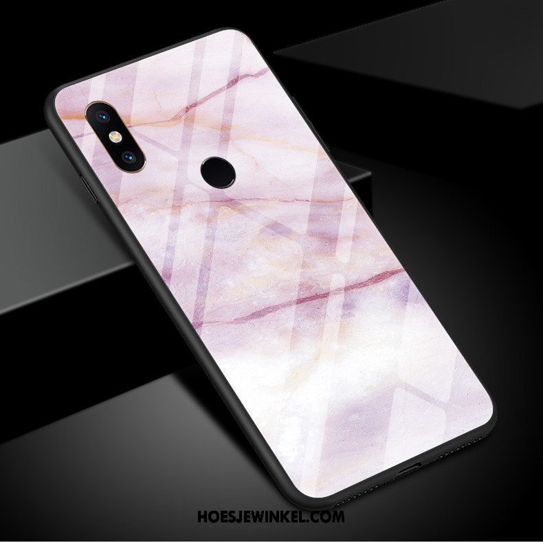 Xiaomi Mi 8 Hoesje Licht Roze Vers, Xiaomi Mi 8 Hoesje Zacht Spiegel Beige