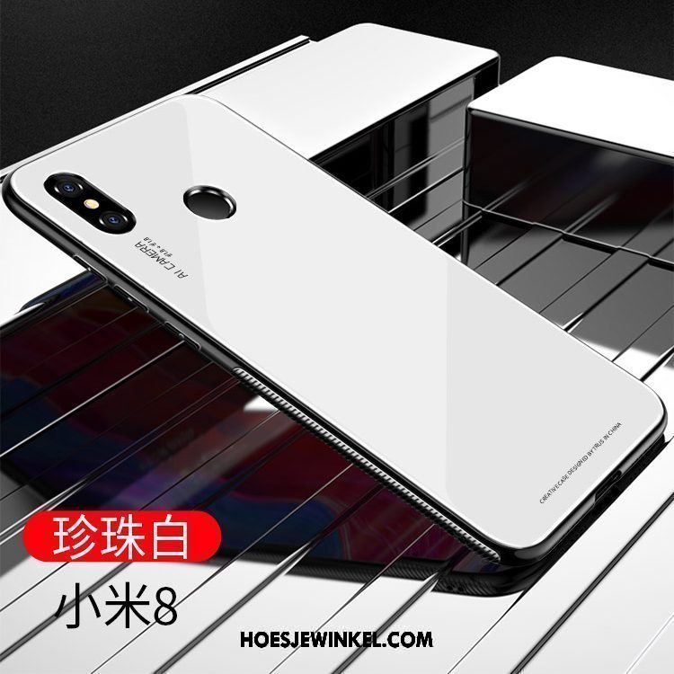 Xiaomi Mi 8 Hoesje Mini Persoonlijk Trendy Merk, Xiaomi Mi 8 Hoesje Doorzichtig Zacht Beige