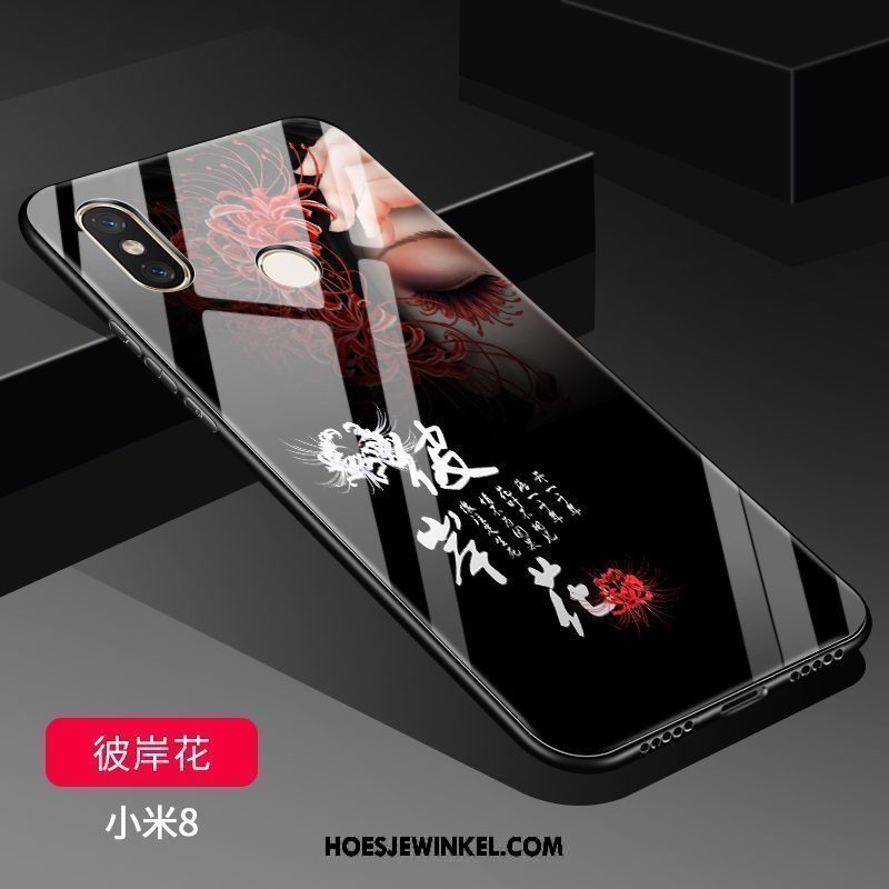 Xiaomi Mi 8 Hoesje Spiegel Trendy Merk Scheppend, Xiaomi Mi 8 Hoesje Hanger Anti-fall Beige