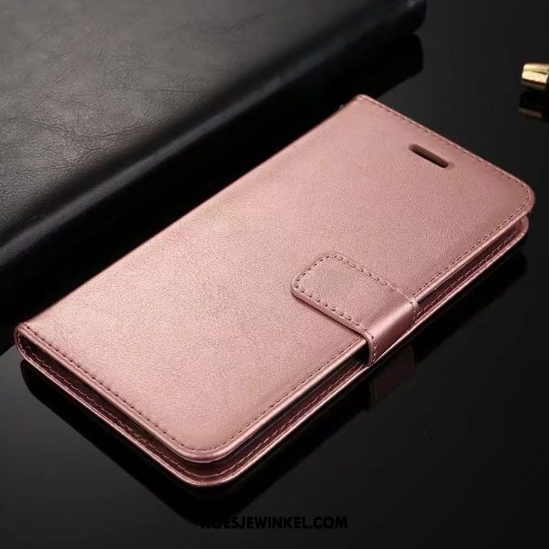 Xiaomi Mi 8 Lite Hoesje Bescherming Folio Roze, Xiaomi Mi 8 Lite Hoesje Mobiele Telefoon Hoes Beige