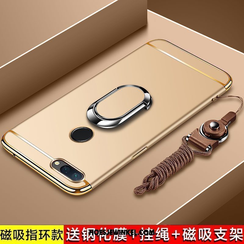 Xiaomi Mi 8 Lite Hoesje Hard Goud Patroon, Xiaomi Mi 8 Lite Hoesje Bescherming Trend Beige