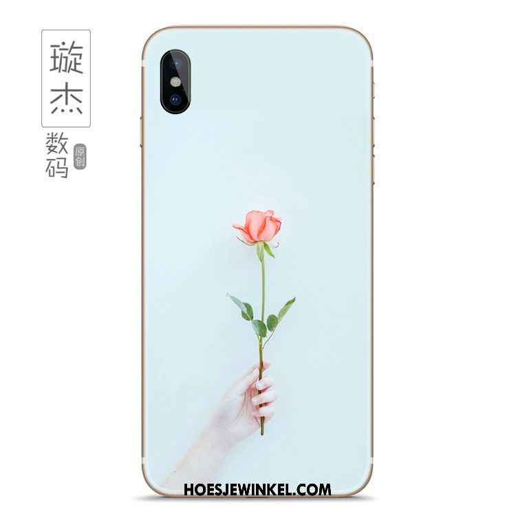 Xiaomi Mi 8 Pro Hoesje Blauw Mini Vers, Xiaomi Mi 8 Pro Hoesje Siliconen Patroon Beige