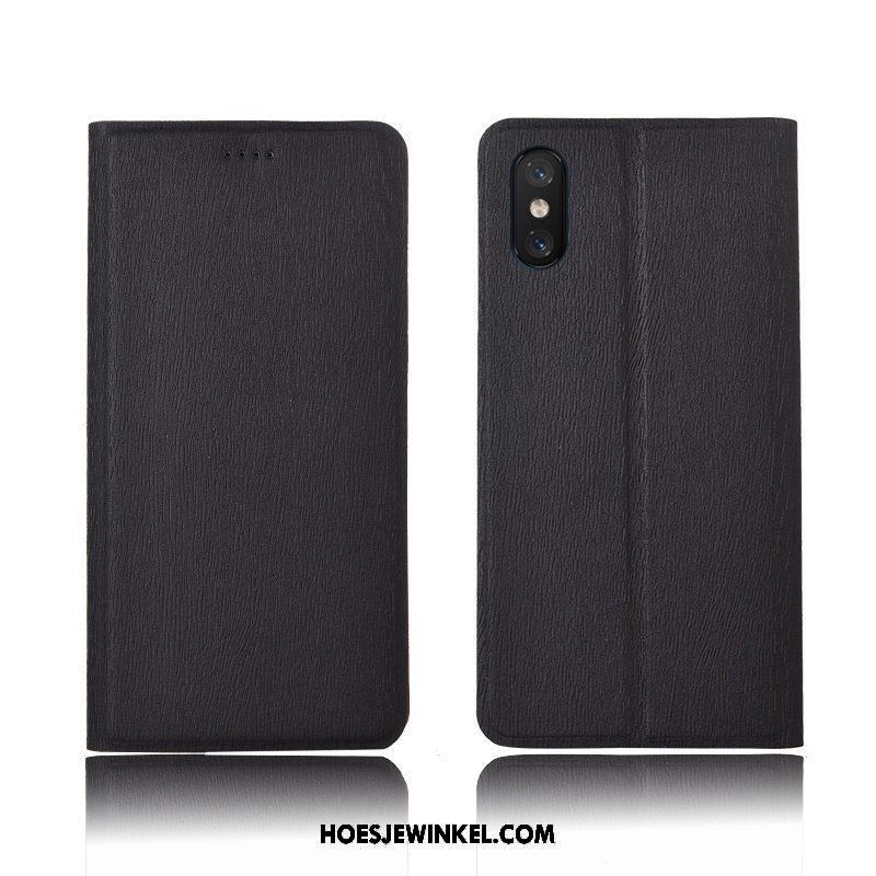 Xiaomi Mi 8 Pro Hoesje Hoes Anti-fall Mini, Xiaomi Mi 8 Pro Hoesje Leren Etui Siliconen Beige