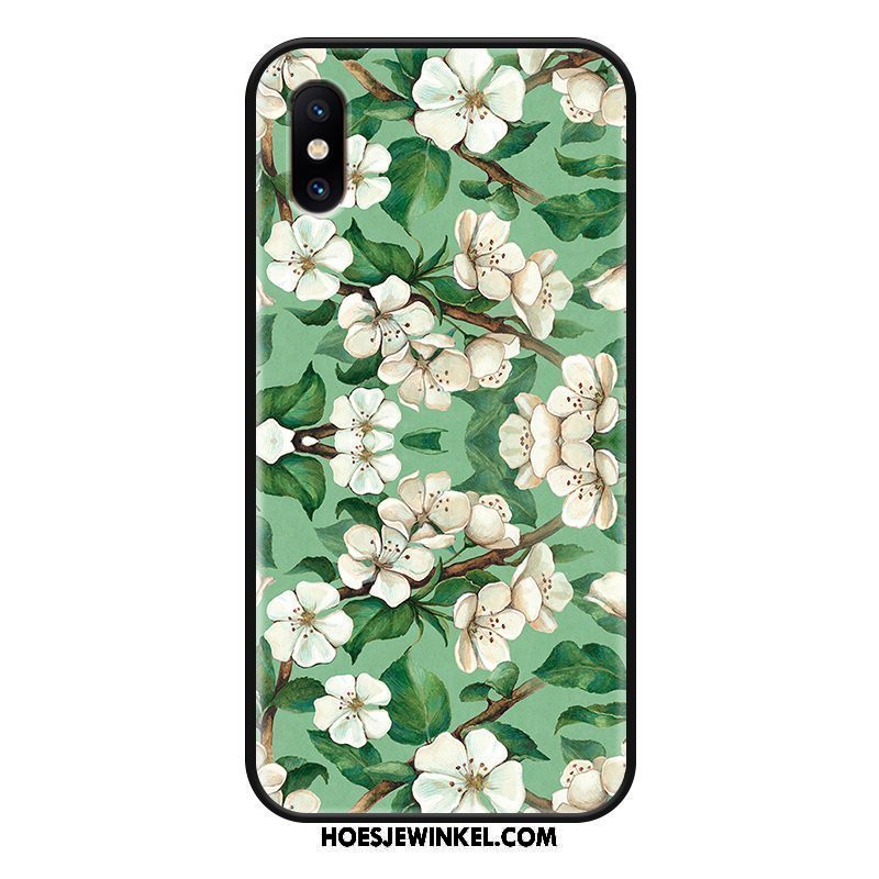 Xiaomi Mi 8 Pro Hoesje Mini Jeugd Hanger, Xiaomi Mi 8 Pro Hoesje Patroon Bloemen Beige