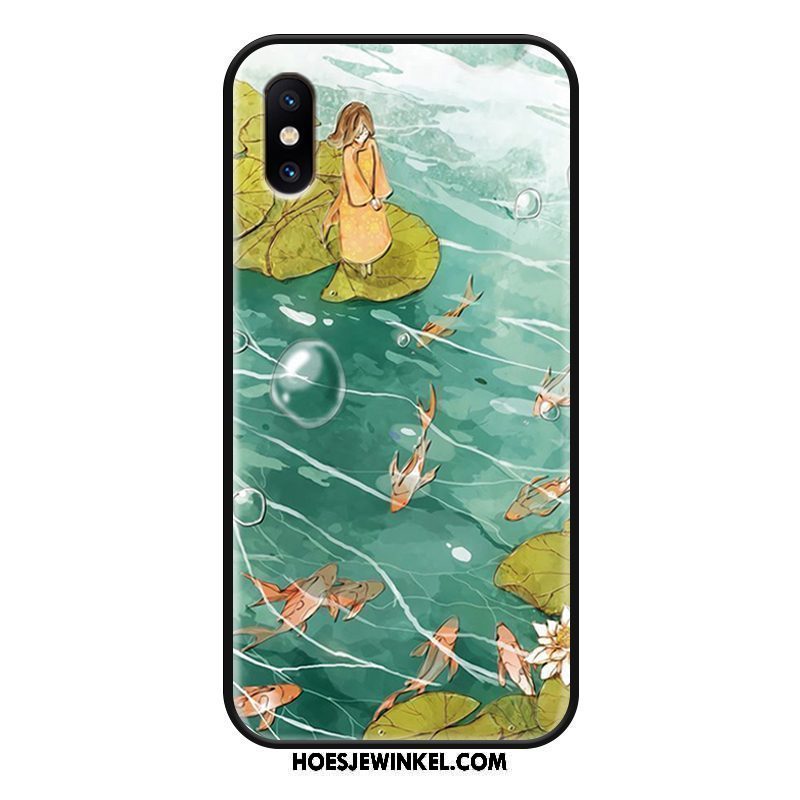 Xiaomi Mi 8 Pro Hoesje Mode Reliëf Mini, Xiaomi Mi 8 Pro Hoesje Hoes Kunst Beige