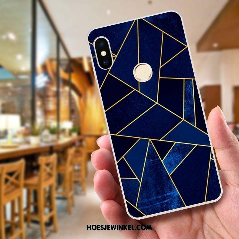 Xiaomi Mi 8 Se Hoesje Blauw Mini Anti-fall, Xiaomi Mi 8 Se Hoesje Reliëf Bescherming Beige