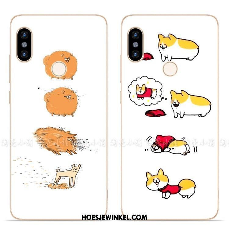 Xiaomi Mi 8 Se Hoesje Mooie Grappig Spotprent, Xiaomi Mi 8 Se Hoesje Hond Scheppend Beige