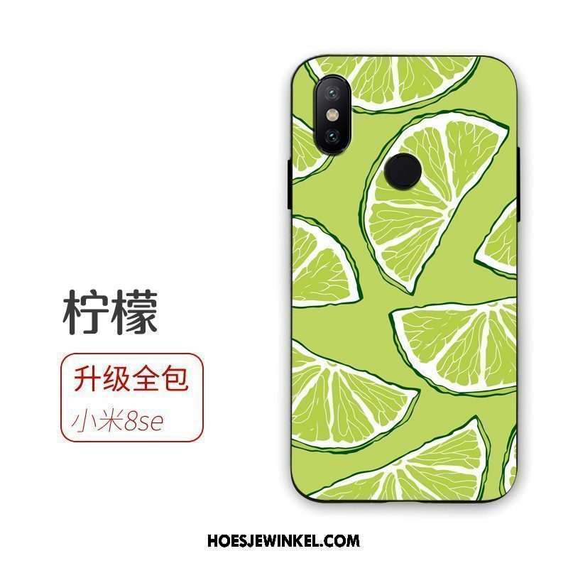 Xiaomi Mi 8 Se Hoesje Patroon Fruit Zacht, Xiaomi Mi 8 Se Hoesje Siliconen Mini Beige