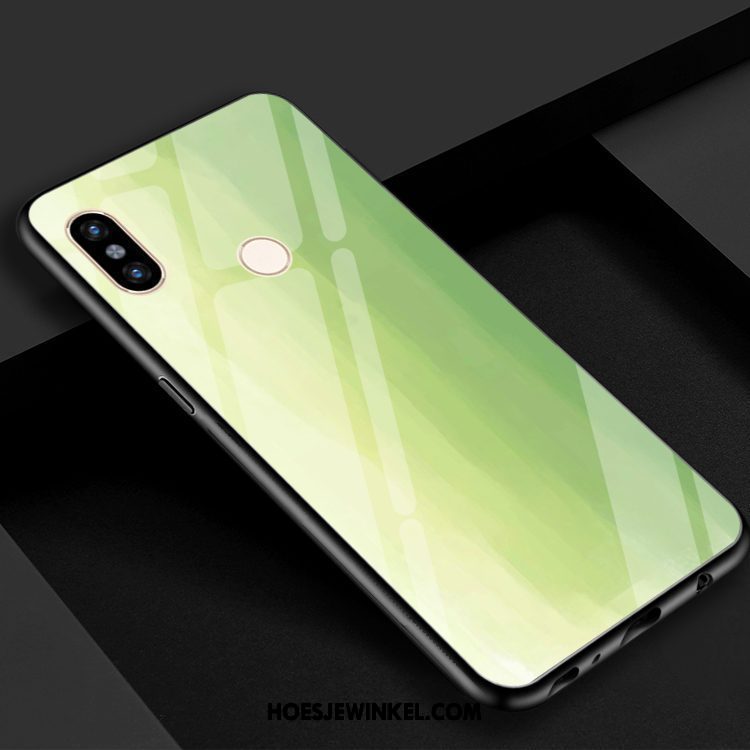 Xiaomi Mi 8 Se Hoesje Rood Verloop Spiegel, Xiaomi Mi 8 Se Hoesje Geel Groen Beige