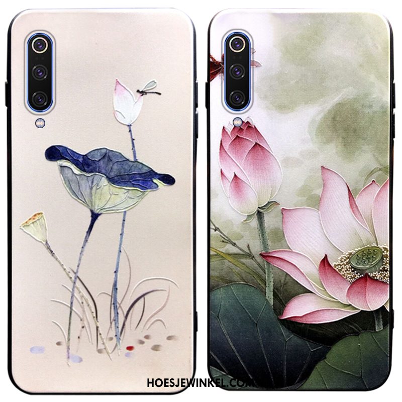 Xiaomi Mi 9 Hoesje Mini Bescherming All Inclusive, Xiaomi Mi 9 Hoesje Hemming Chinese Stijl Beige