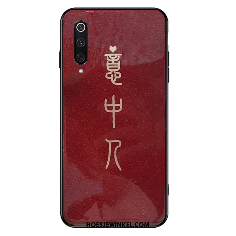 Xiaomi Mi 9 Hoesje Net Red Persoonlijk Mobiele Telefoon, Xiaomi Mi 9 Hoesje Lovers Glas Beige