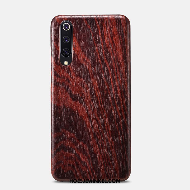 Xiaomi Mi 9 Hoesje Persoonlijk Mini Hoes, Xiaomi Mi 9 Hoesje Rood Hout Beige