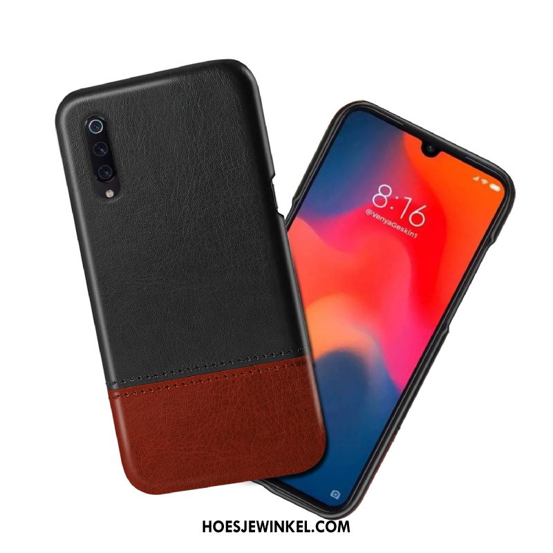 Xiaomi Mi 9 Lite Hoesje High End Nieuw Kwaliteit, Xiaomi Mi 9 Lite Hoesje Leren Etui Mini Beige