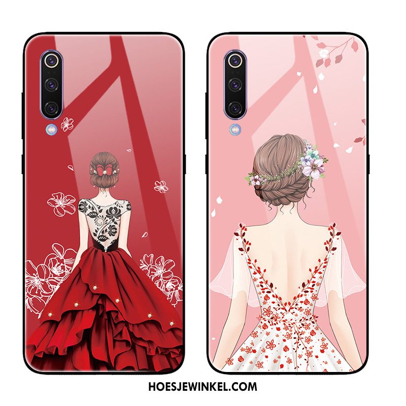 Xiaomi Mi 9 Se Hoesje Hoes Rood Spiegel, Xiaomi Mi 9 Se Hoesje Bescherming Zacht Beige