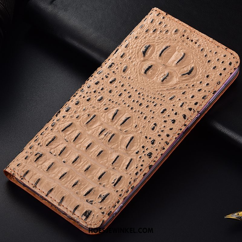 Xiaomi Mi 9t Hoesje Mobiele Telefoon Hoes Folio, Xiaomi Mi 9t Hoesje Rood Patroon Beige Braun