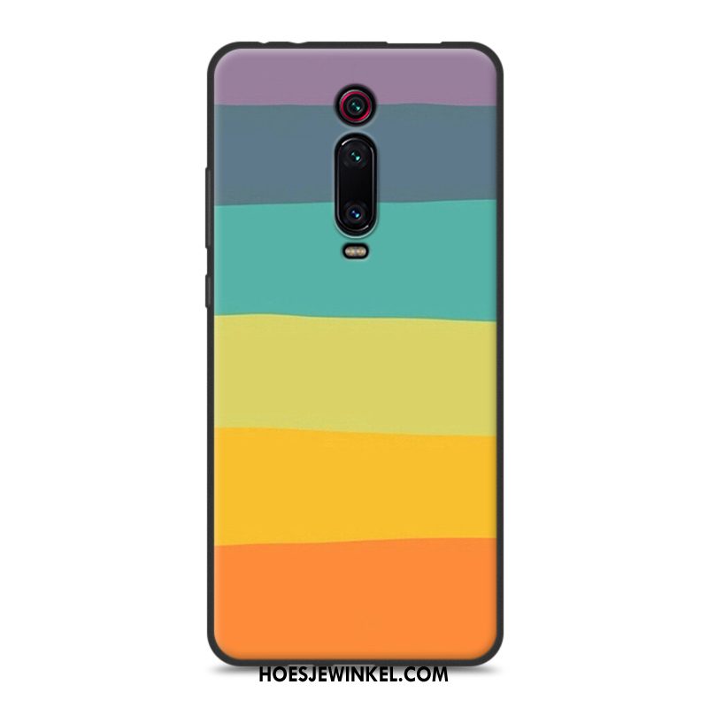 Xiaomi Mi 9t Hoesje Rood Anti-fall Mini, Xiaomi Mi 9t Hoesje Siliconen Spotprent Beige