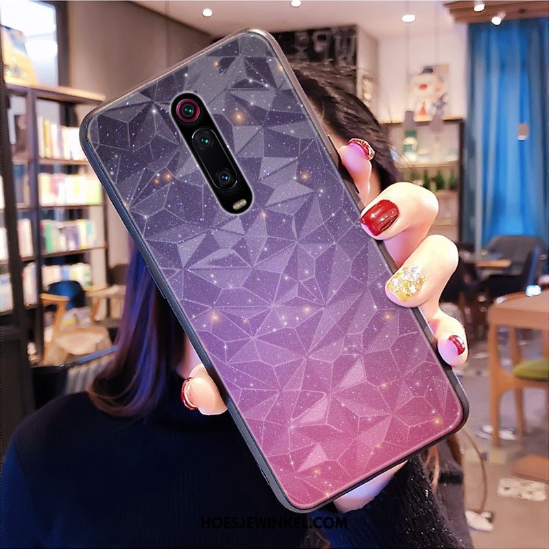 Xiaomi Mi 9t Pro Hoesje Hart Mobiele Telefoon Pas, Xiaomi Mi 9t Pro Hoesje Patroon Rood Beige