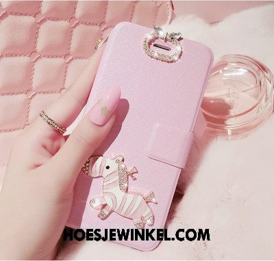 Xiaomi Mi A1 Hoesje Hanger Mini Mobiele Telefoon, Xiaomi Mi A1 Hoesje Leren Etui Roze Beige