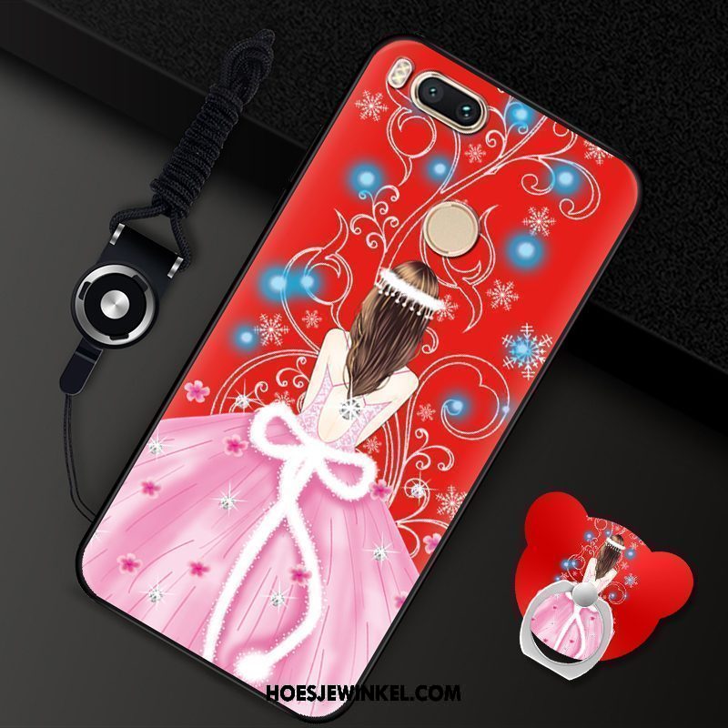 Xiaomi Mi A1 Hoesje Rood Persoonlijk Hanger, Xiaomi Mi A1 Hoesje All Inclusive Hoes Beige